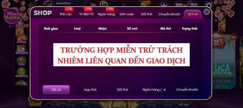 Trường hợp không được miễn trừ trách nhiệm ChoangClub